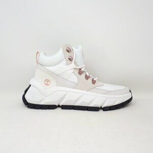 Timberland TBL Turbo Mid Hiker Hiking Boot Shoe White Suede Womens Size 9 US NEW